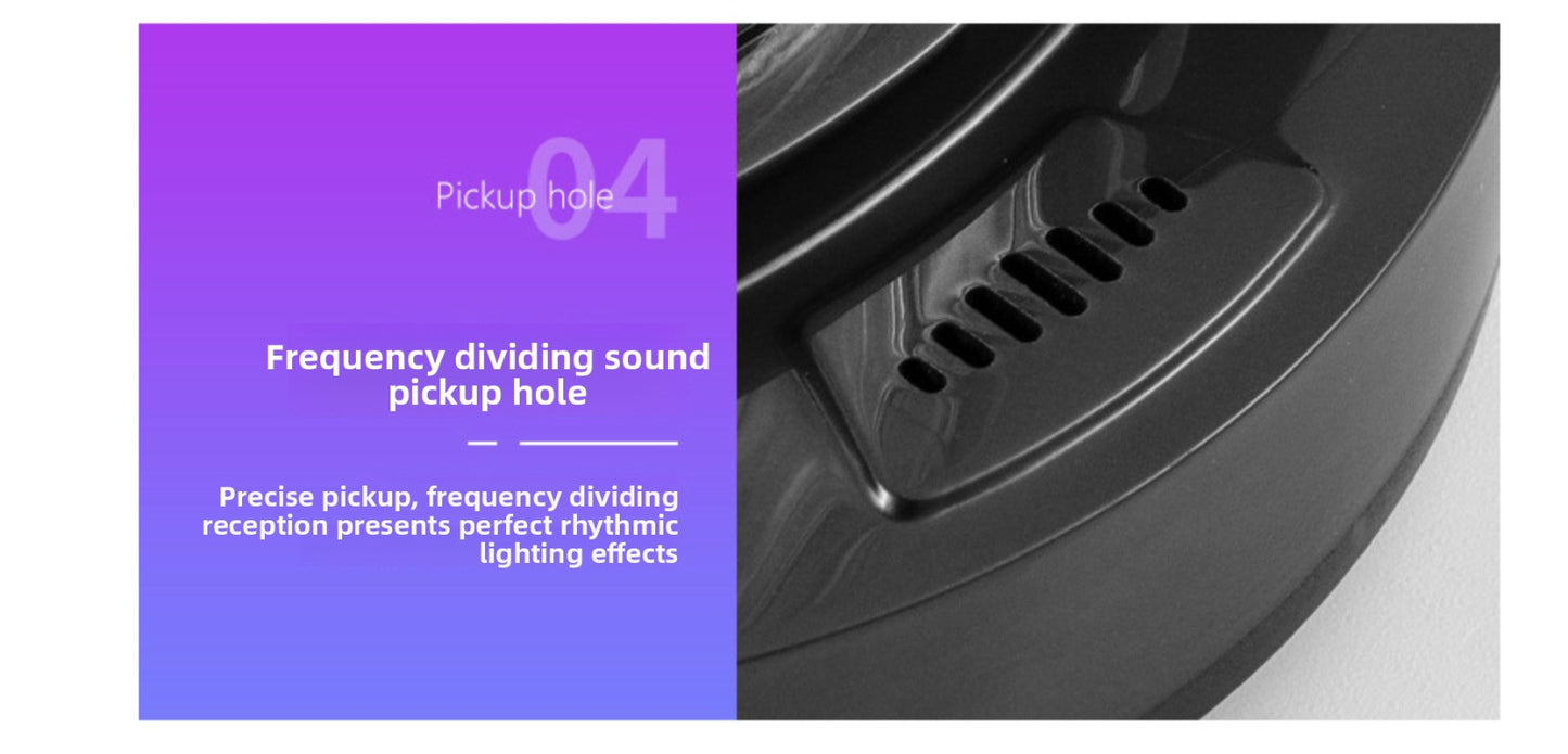 Smart panoramic RGB lighting with voice synchronization – 360° of color and rhythm
